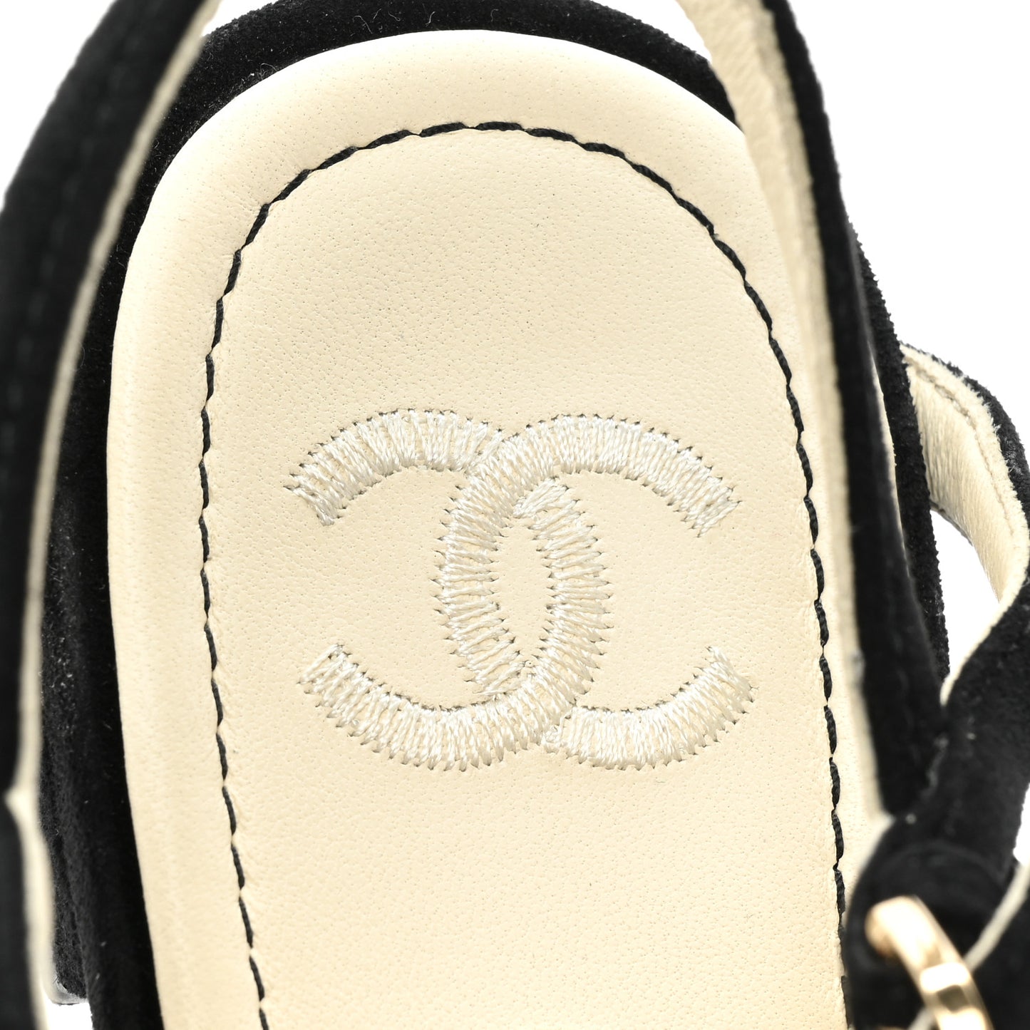 Kid Suede Chain Braided Sandals 36.5 Black