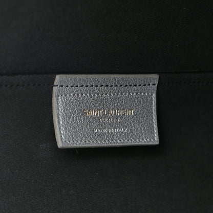 Saint Laurent Metallic Calfskin Large Shopping Tote Silver 9 of 17