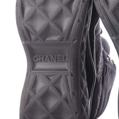 Chanel Fabric Suede Womens CC Sneakers 37.5 Black 8 of 10