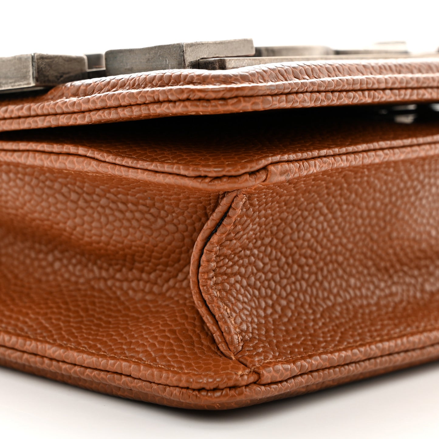 Caviar Mini Dallas Boy Brick Flap Brown