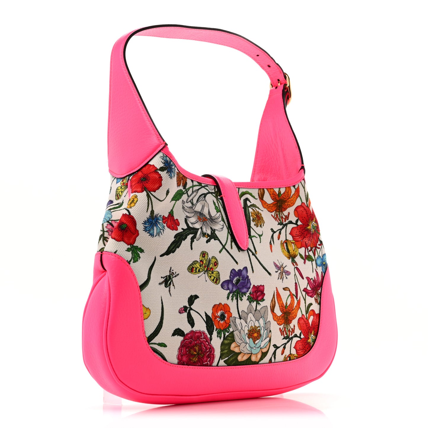 Canvas Flora Medium Jackie Hobo Fuchsia