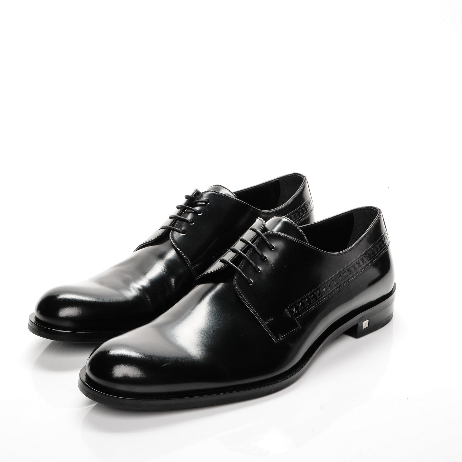 Louis Vuitton Calfskin Mens State Derby 9 Black 3 of 8