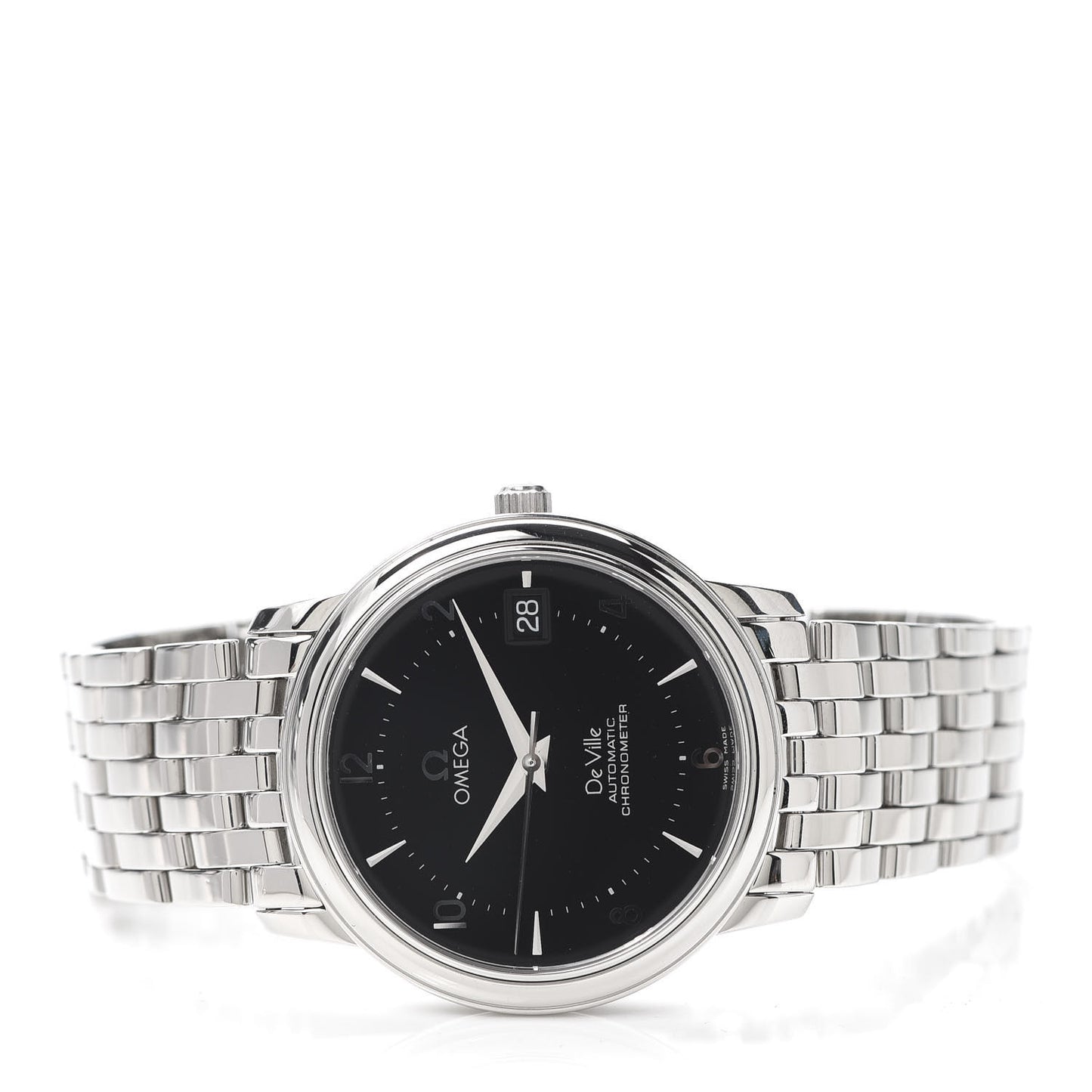 Stainless Steel 35mm De Ville Chronometer Automatic Watch Black 4500.50