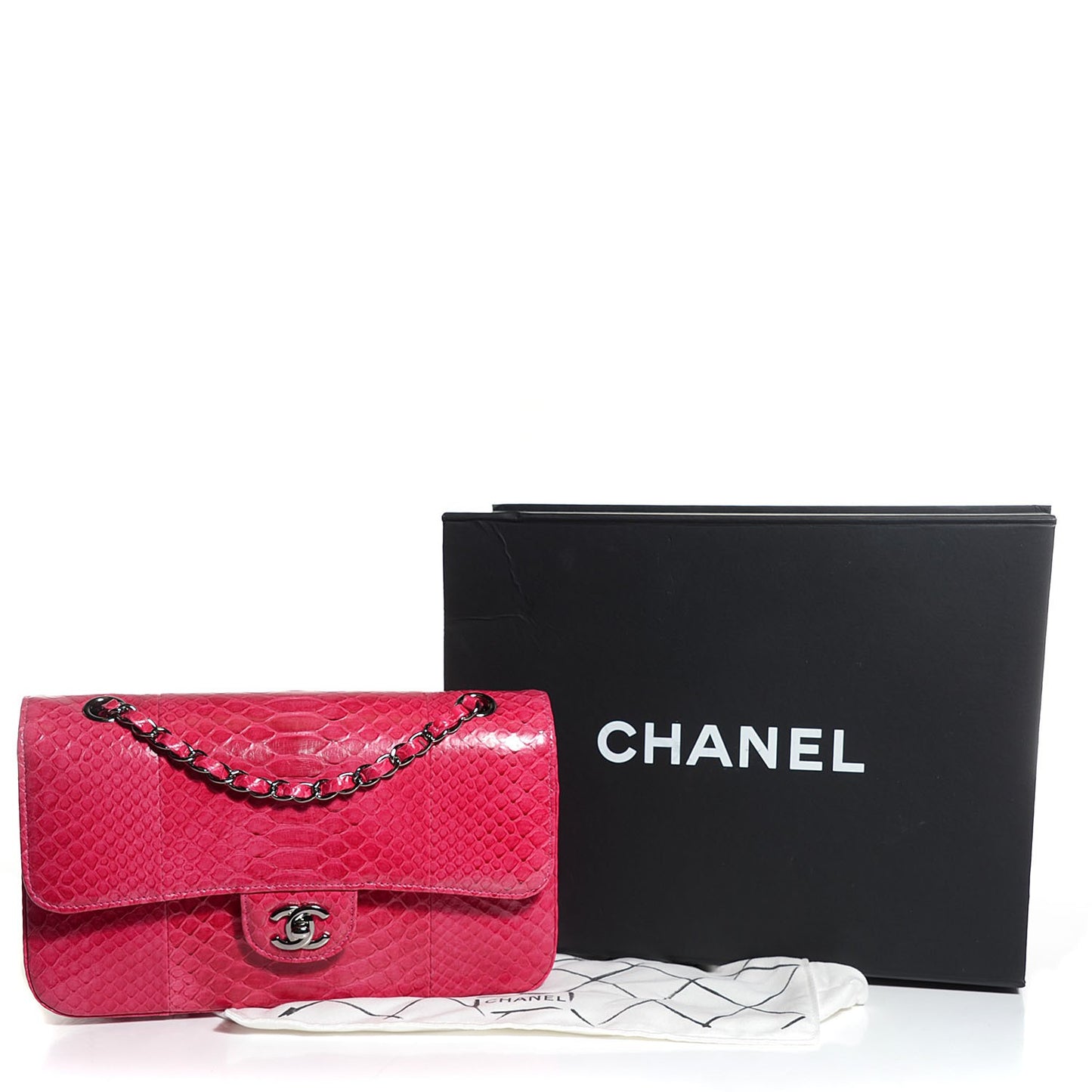 Python Medium Double Flap Dark Pink
