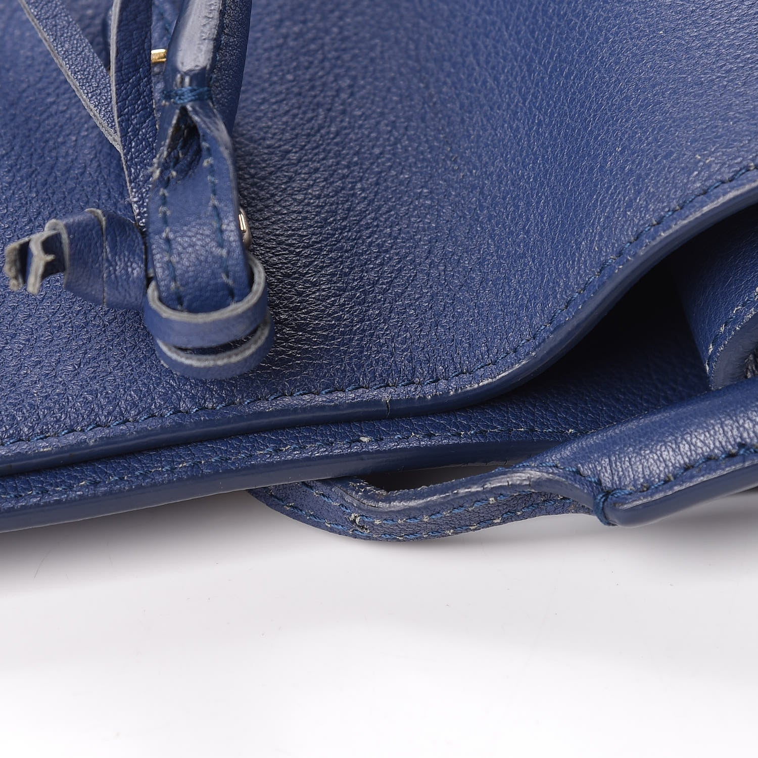 Balenciaga Grained Calfskin Gold Metallic Edge Hardware Papier A4 Tote Bleu 13 of 17