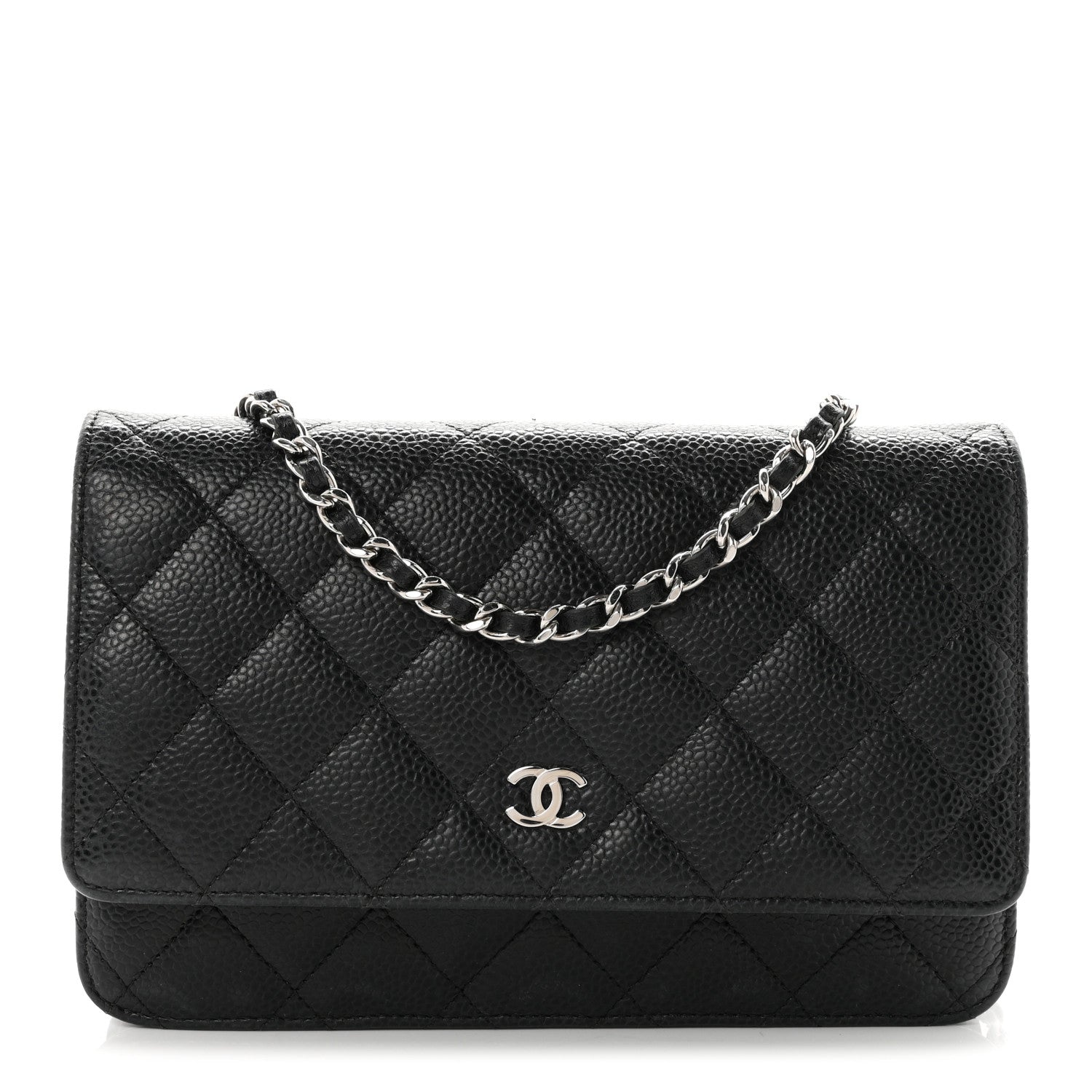 Chanel Caviar Quilted Wallet On Chain WOC Black 1 of 12