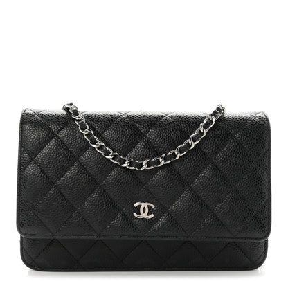 Chanel Caviar Quilted Wallet On Chain WOC Black 1 of 12