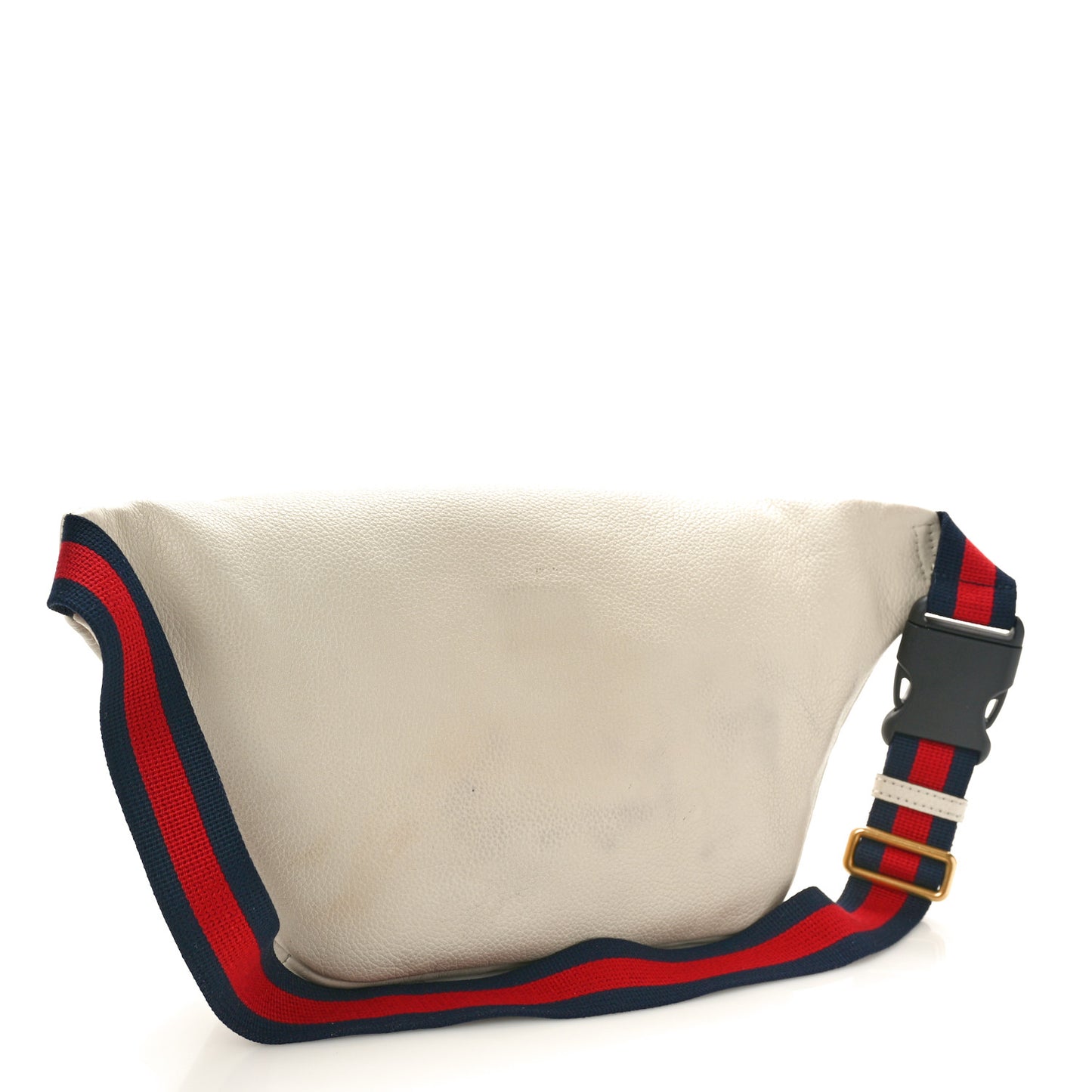 Grained Calfskin Logo Belt Bag White