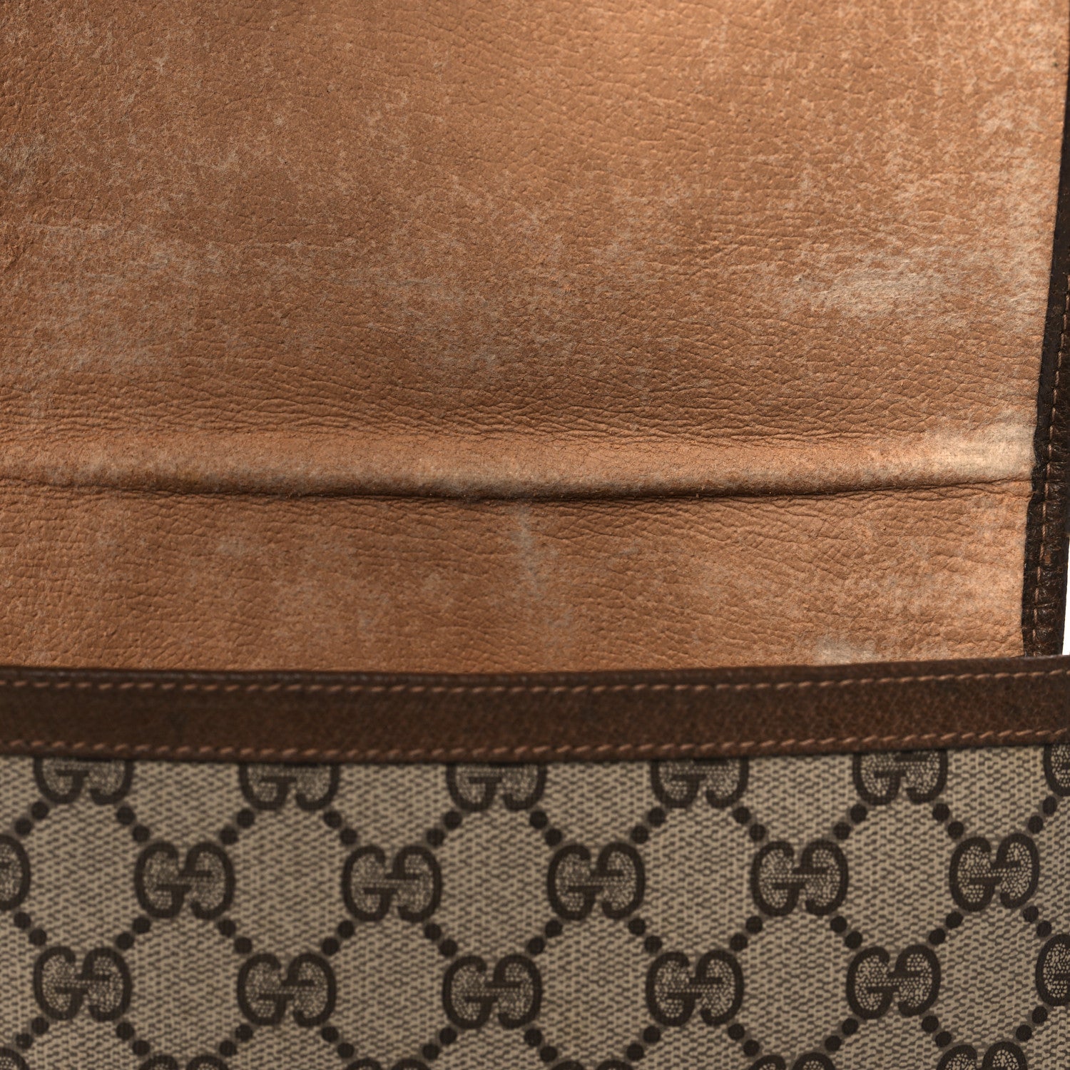 Gucci Coated Canvas Monogram Web Clutch Brown 11 of 14