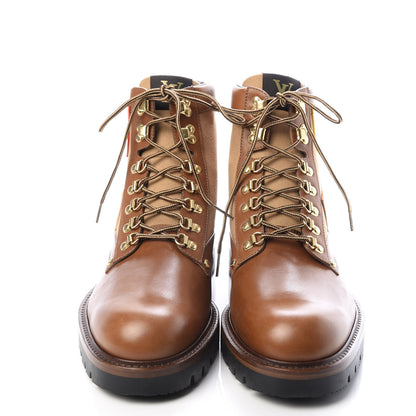 Louis Vuitton Calfskin Oberkampf Ankle Boots 10 Cognac 2 of 9