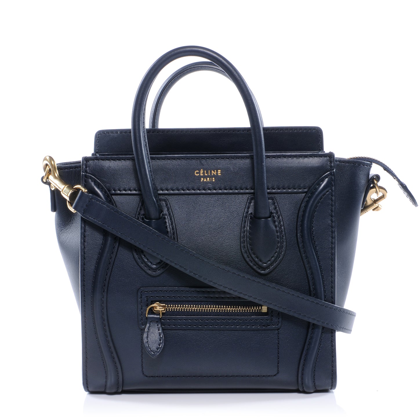 Smooth Calfskin Nano Luggage Navy