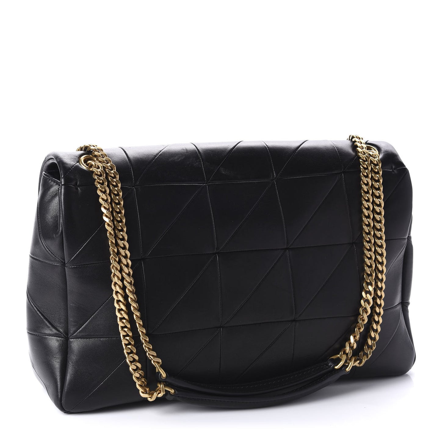 Lambskin Patchwork Monogram Large Jamie Black