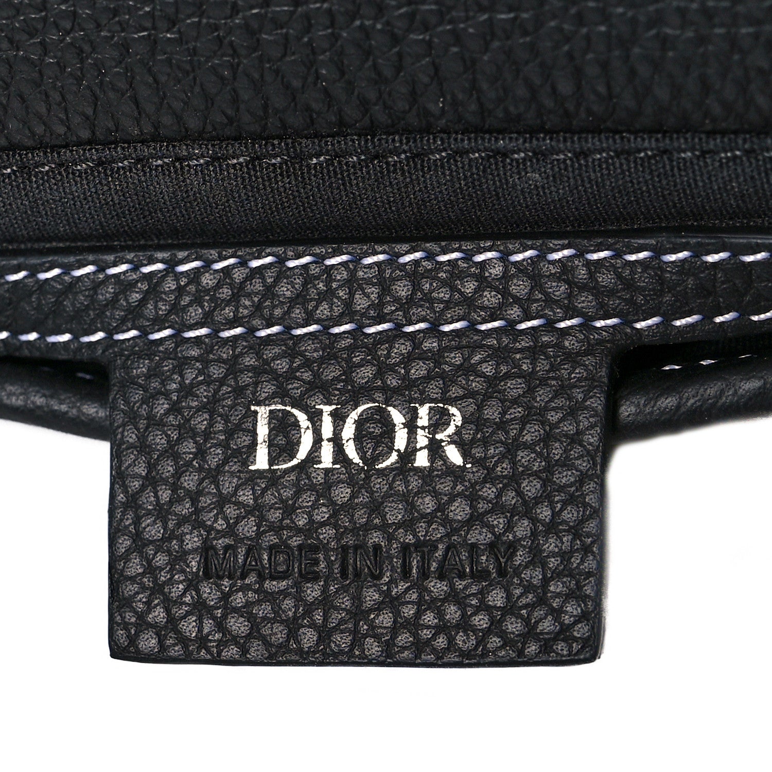 Christian Dior X KAWS Grained Calfskin Saddle Pouch Black 6 of 9