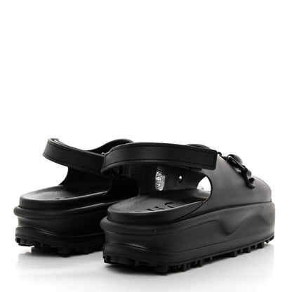 Gucci Soft Rubber Horsebit Touch Womens Strapped Sandals 40 Black 4 of 9