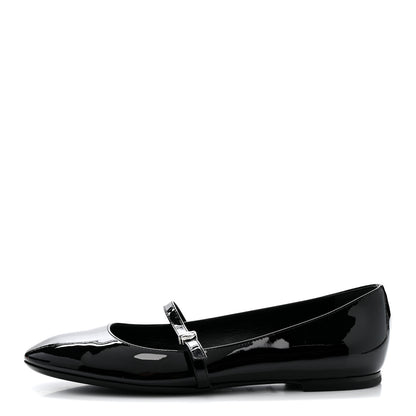 Louis Vuitton Patent Uniformes Ballet Flats 37.5 Black 1 of 10