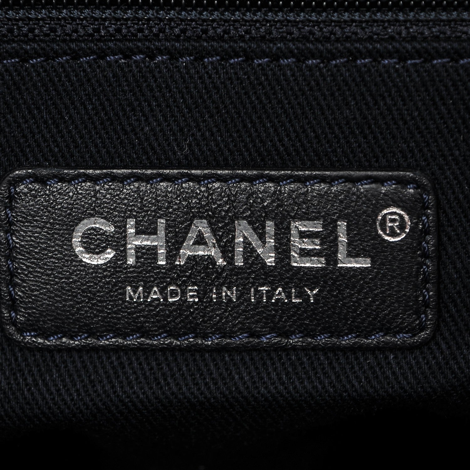 Chanel Canvas Large Deauville Tote Dark Blue 6 of 7