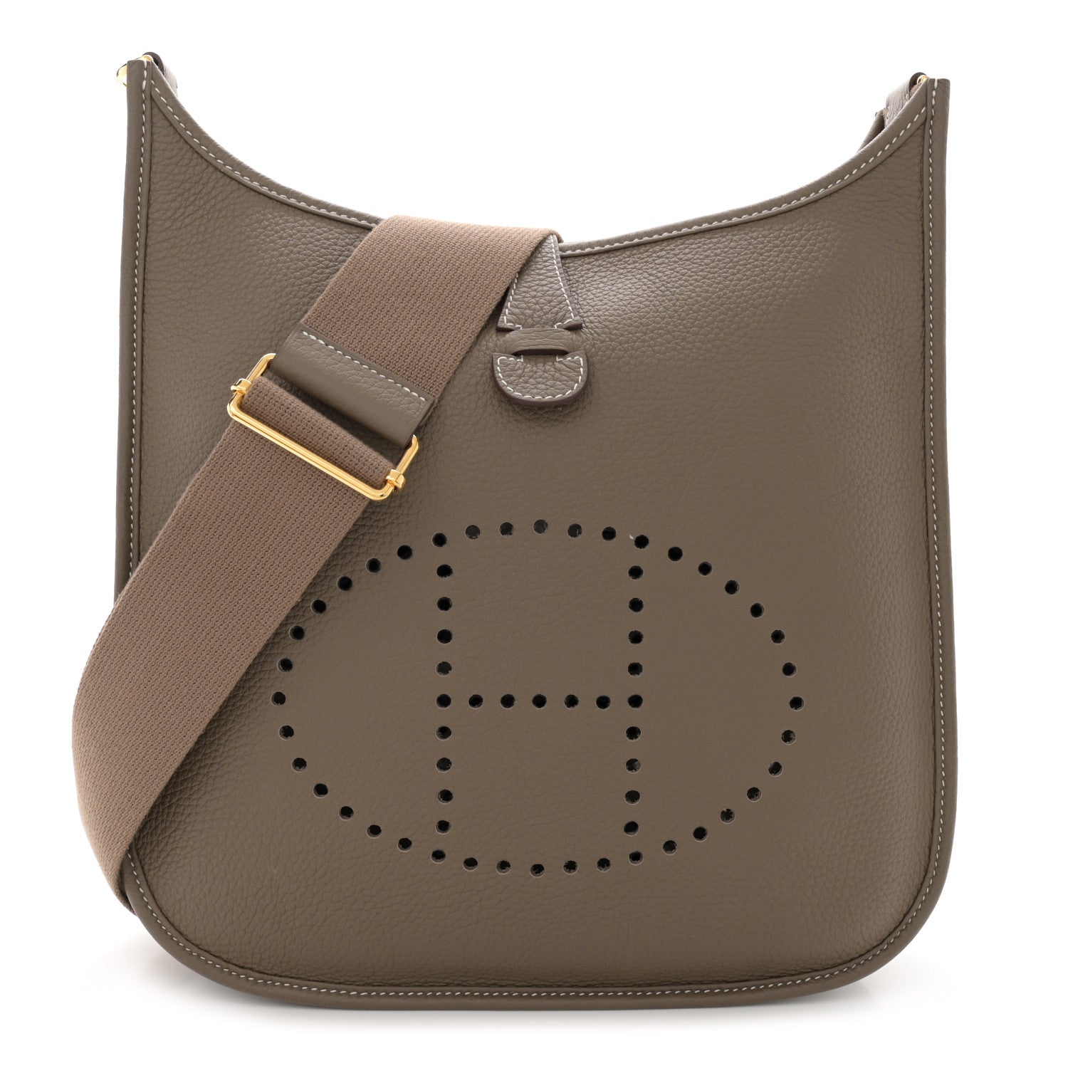 Hermes Taurillon Clemence Evelyne III PM Etoupe 1 of 12