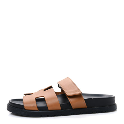 Hermes Calfskin Womens Chypre Sandals 36 Naturel 1 of 12
