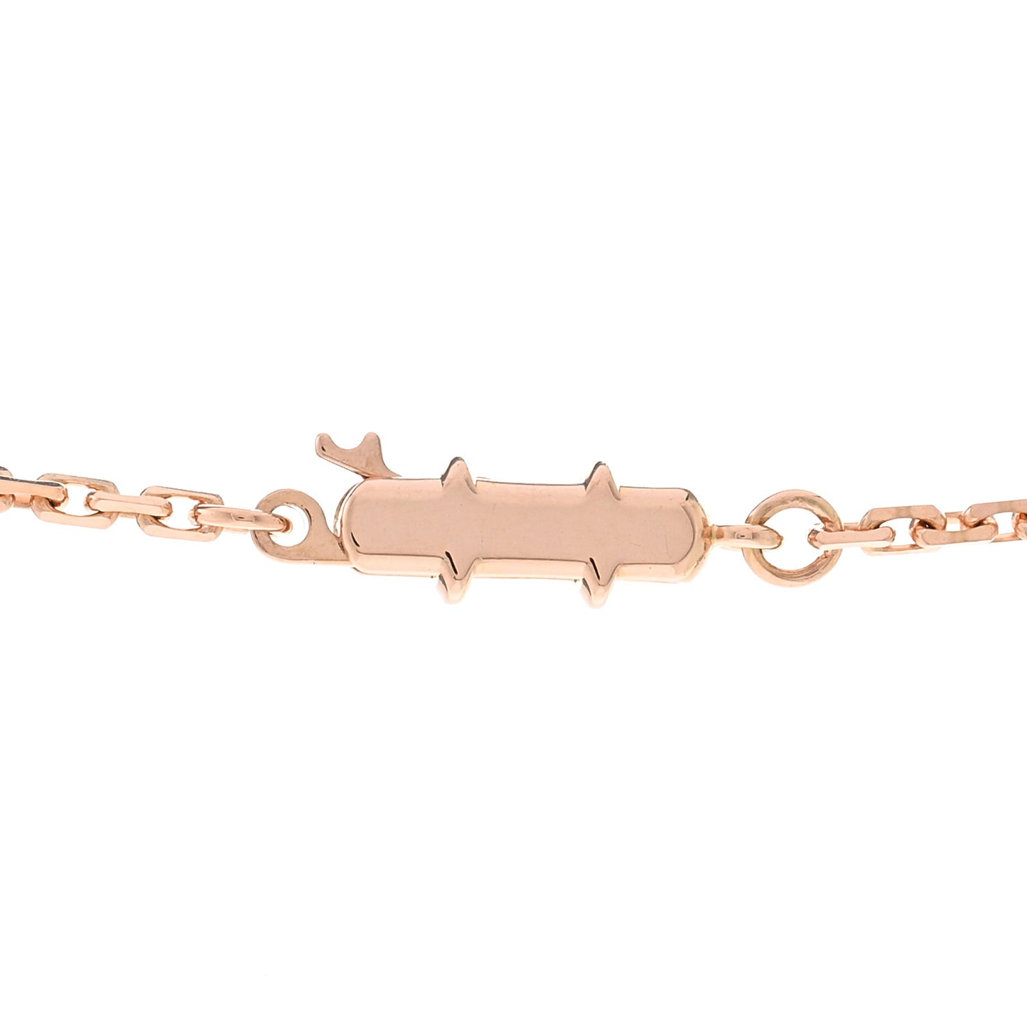 18K Pink Gold Diamond LOVE Paved Necklace