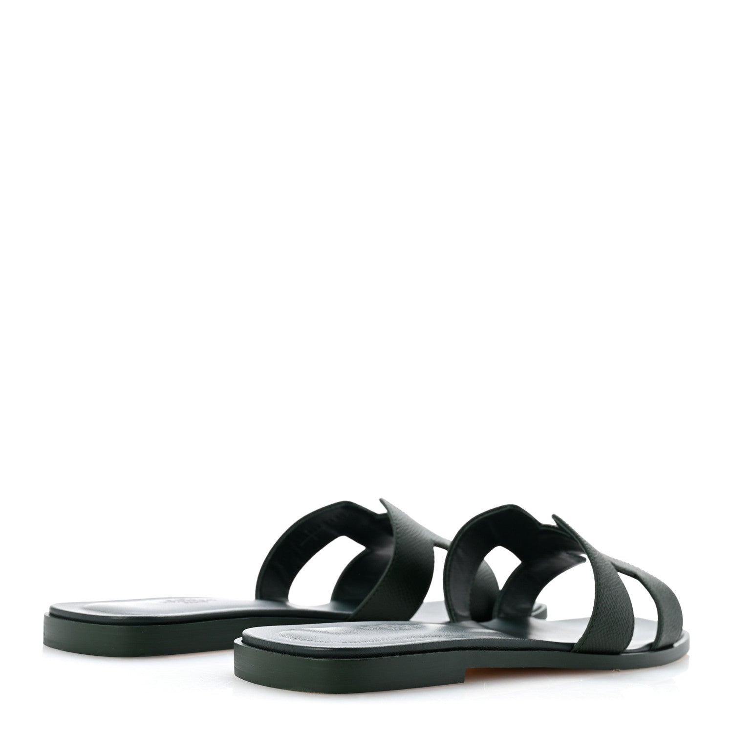 Hermes Epsom Oran Sandals 40 Vert Bouteille 5 of 10