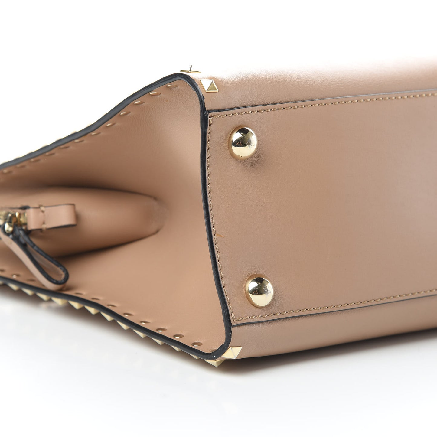 Vitello Rockstud Dome Shopper Alpaca