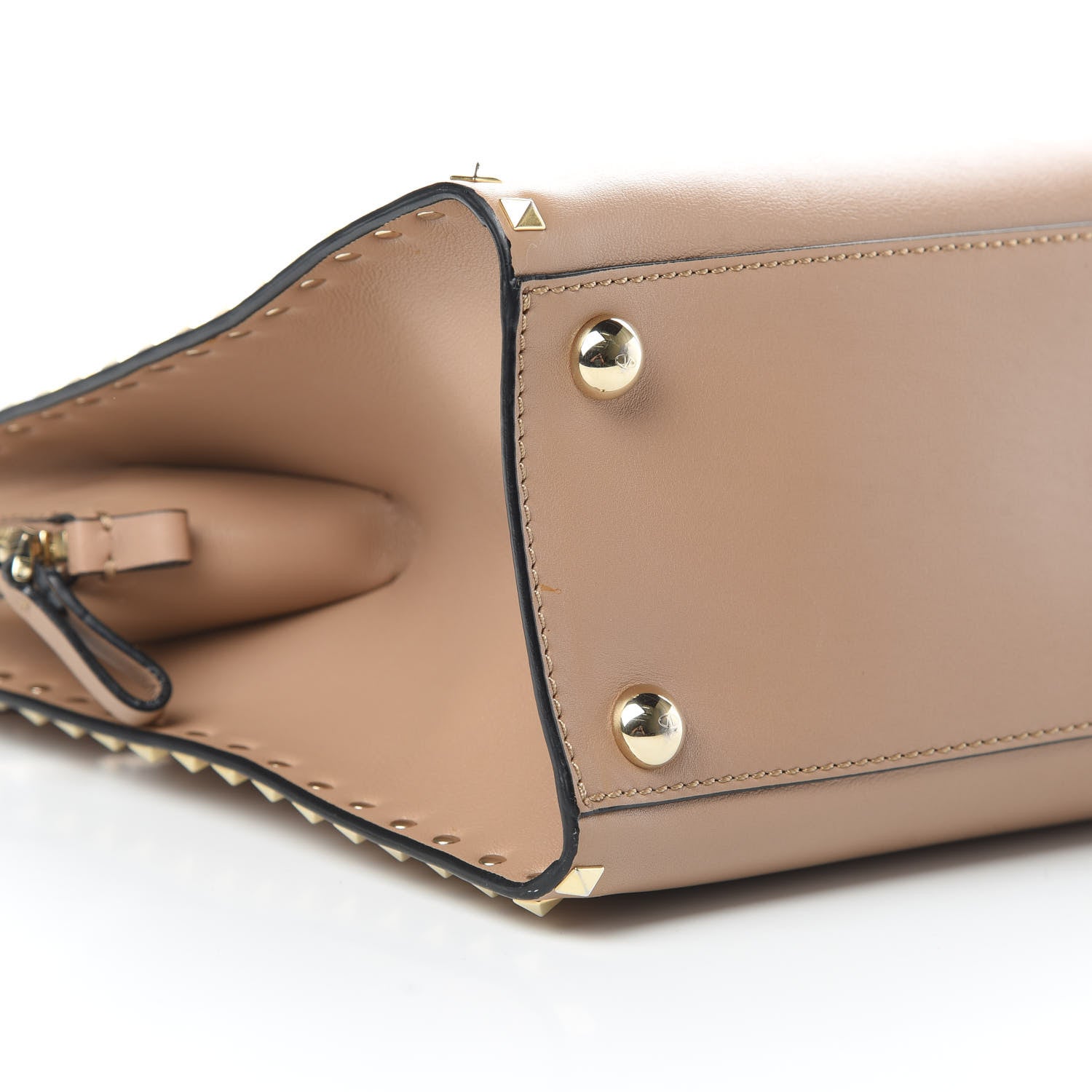 Valentino Garavani Vitello Rockstud Dome Shopper Alpaca 9 of 10