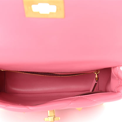 Valentino Garavani Nappa Medium Roman Stud Shoulder Bag Flamingo Pink 5 of 8