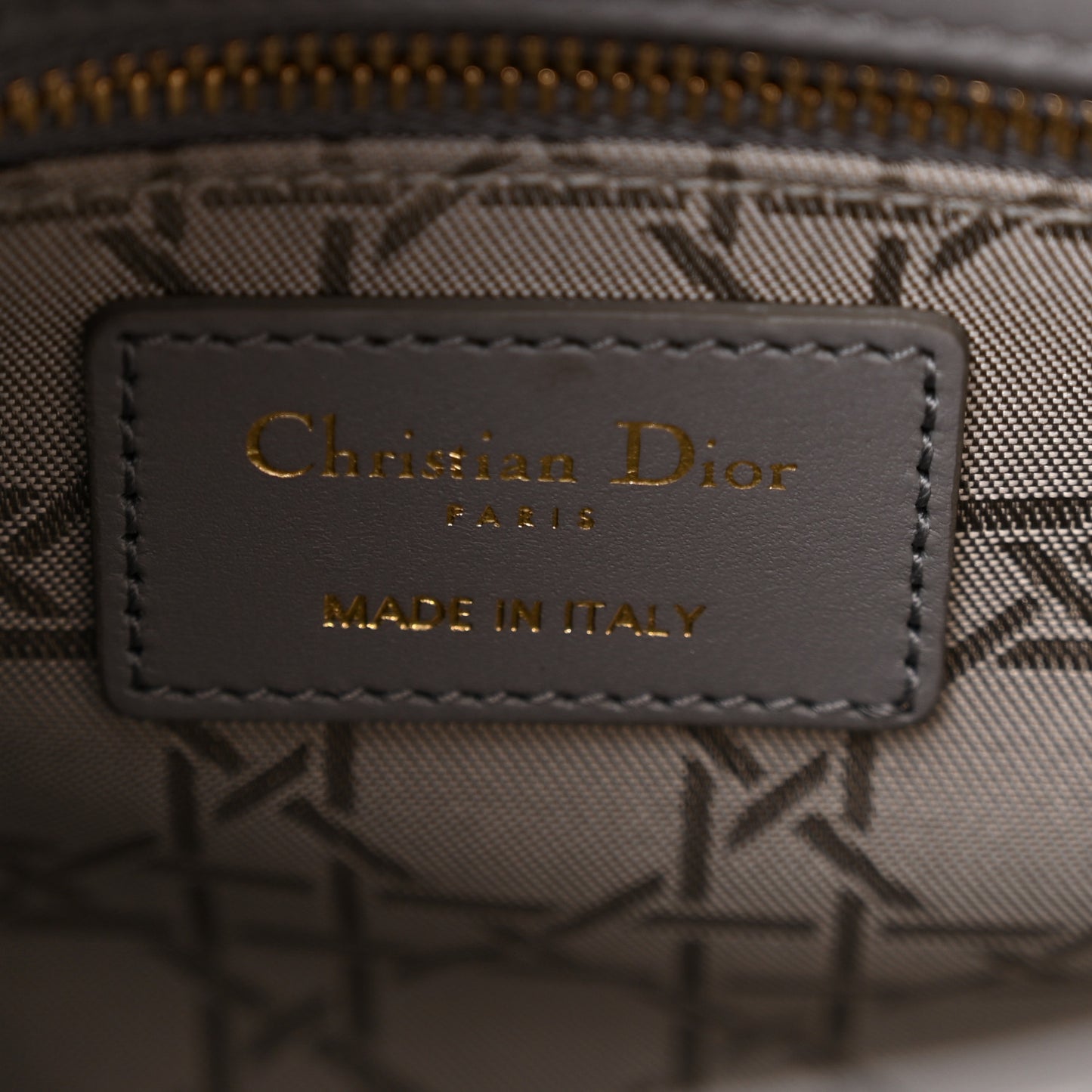 Lambskin Cannage Small My ABCDior Lady Dior Grey