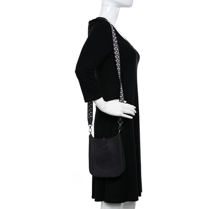Hermes Taurillon Clemence Zigzag Evelyne TPM Caban Black Bleu Zellige Indigo 2 of 11