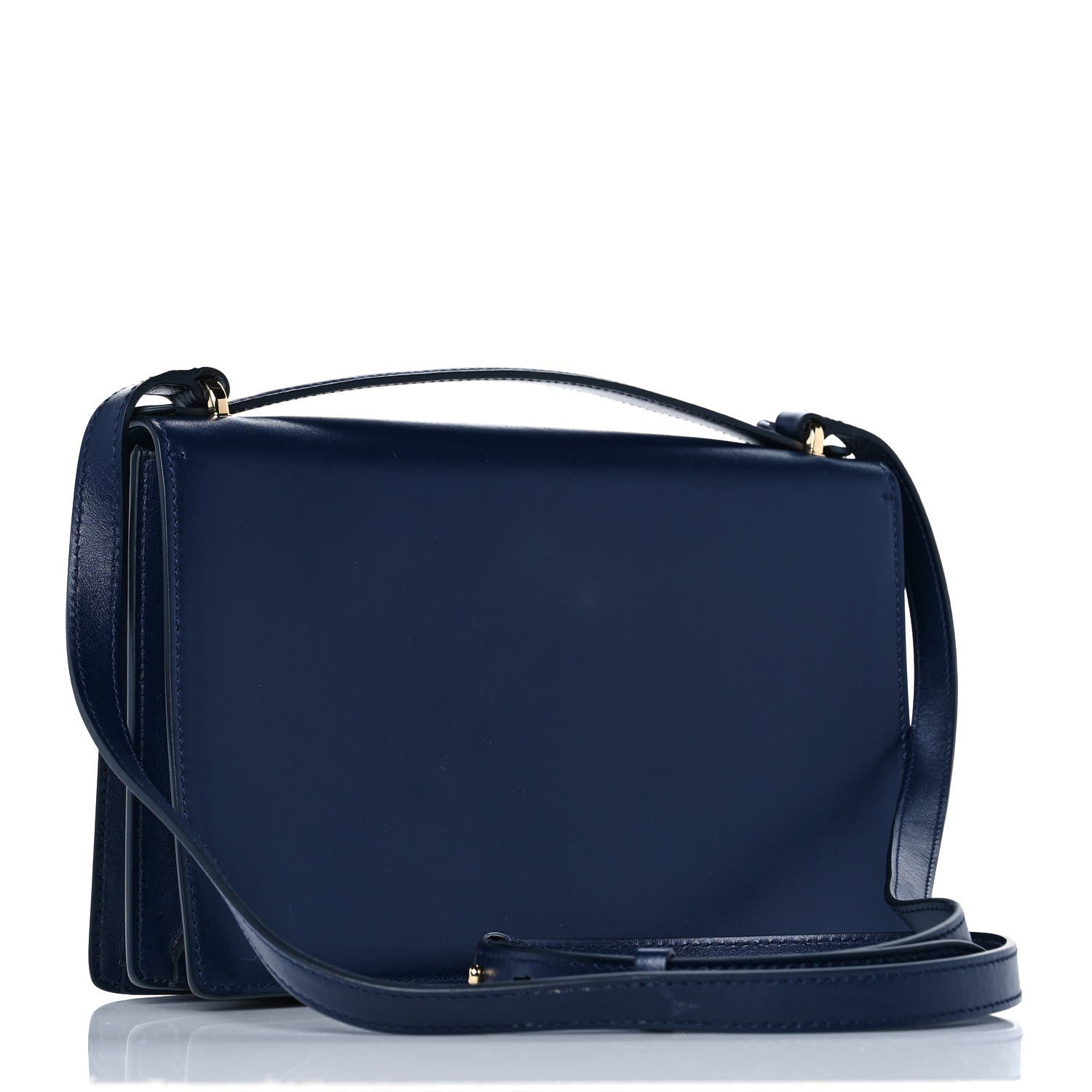 Salvatore Ferragamo Calfskin Aileen Navy 2 of 8