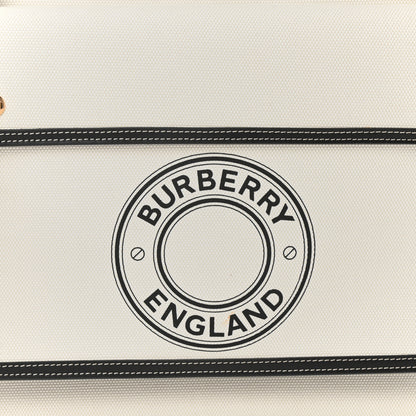 Burberry Canvas Smooth Calfskin Two Tone Medium Pocket Bag Natural Black 8 of 10