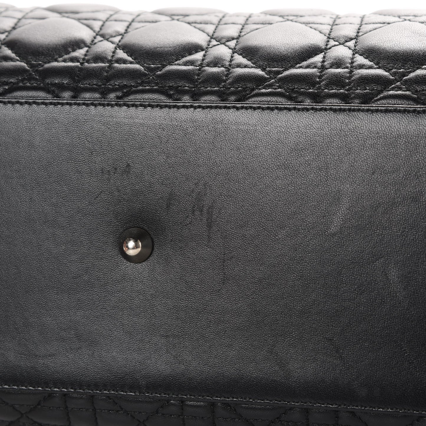 Lambskin Cannage Large Dior Soft Shopping Tote Black