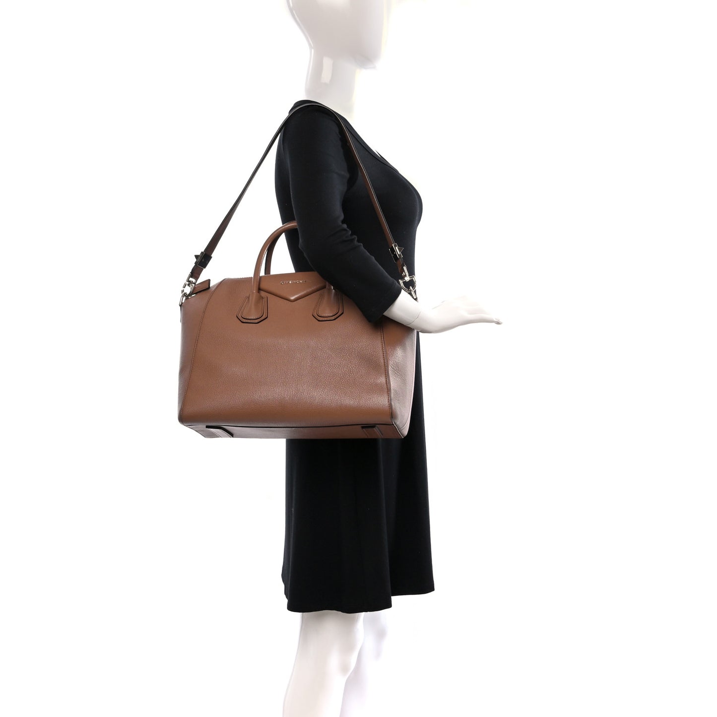 Sugar Goatskin Large Antigona Brown