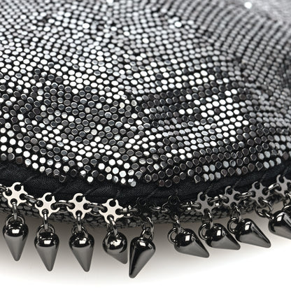 Saint Laurent Satin Mesh Studded Mini Heart Bag Dark Rutenio 9 of 10