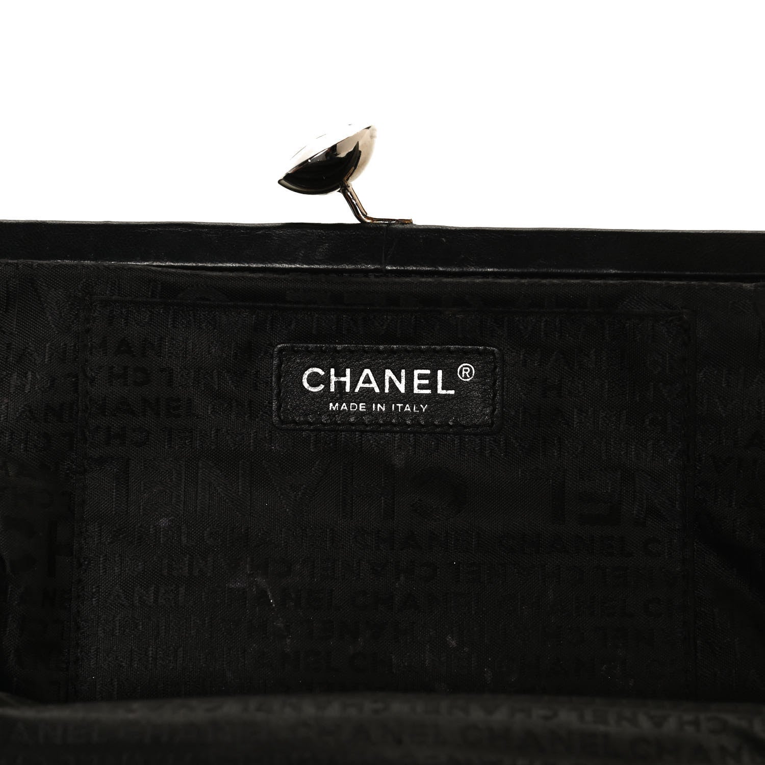 Chanel Lambskin Kiss Lock Frame Bag Black 6 of 10