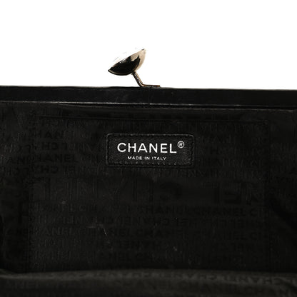 Chanel Lambskin Kiss Lock Frame Bag Black 6 of 10