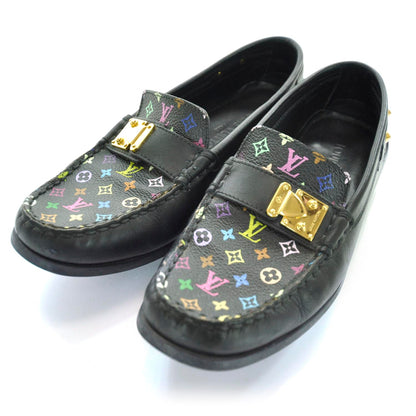 Louis Vuitton Monogram Multicolor Black Loafers 35 7 of 8