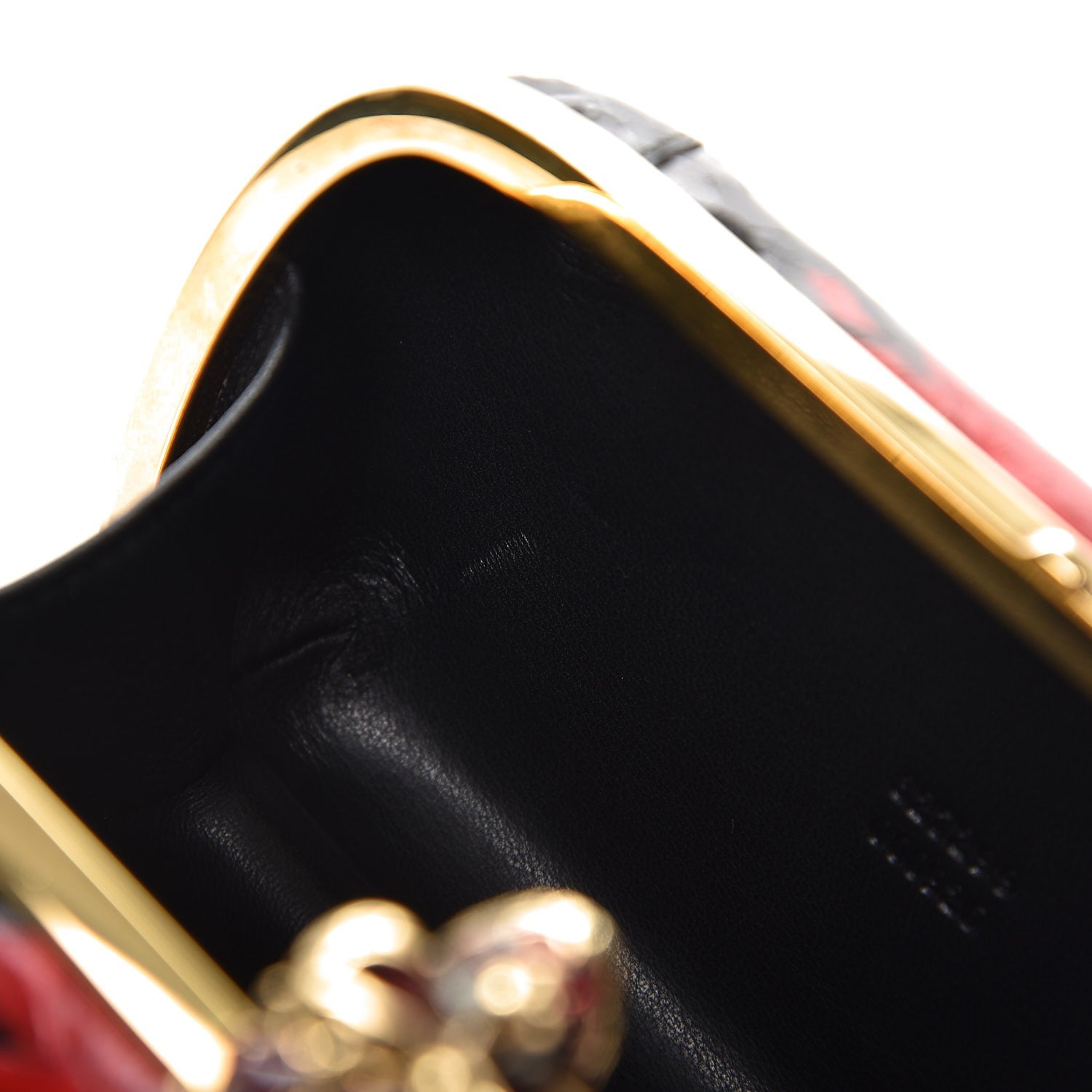 Alexander McQueen Python Skull Box Clutch Red Black 10 of 10