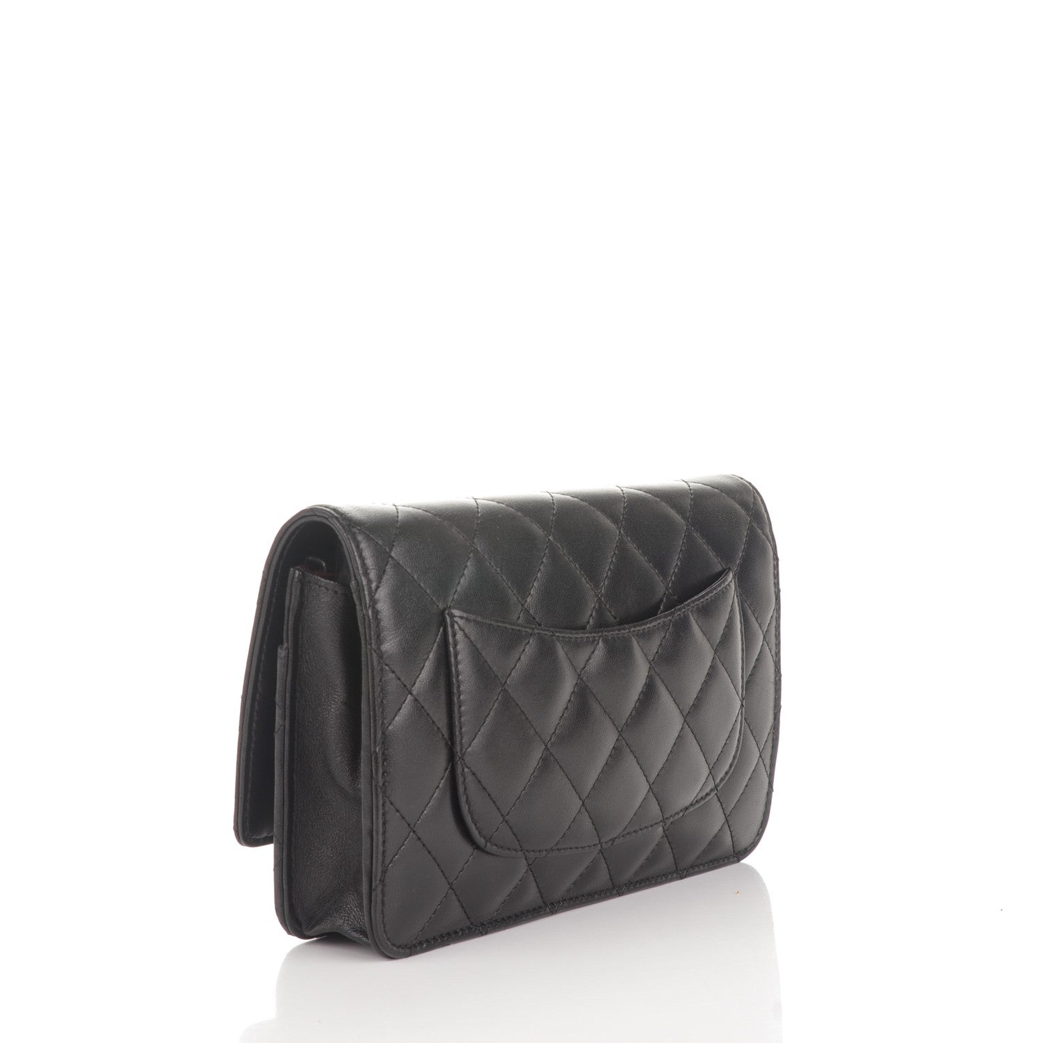 Chanel Lambskin Quilted Wallet On Chain WOC Black 3 of 8