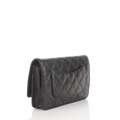 Chanel Lambskin Quilted Wallet On Chain WOC Black 3 of 8