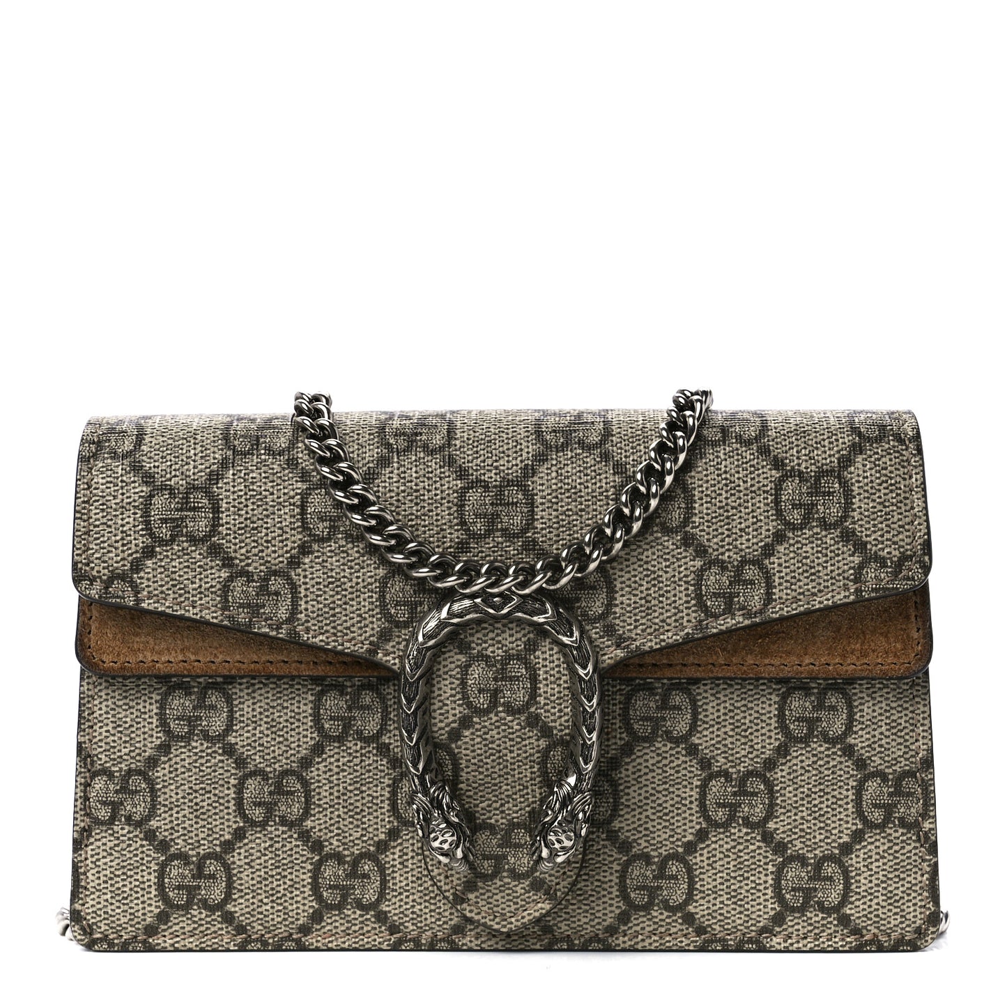 GG Supreme Monogram Super Mini Dionysus Shoulder Bag Taupe