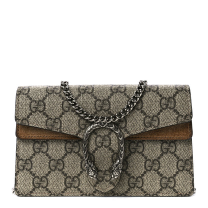 Gucci GG Supreme Monogram Super Mini Dionysus Shoulder Bag Taupe 1 of 10