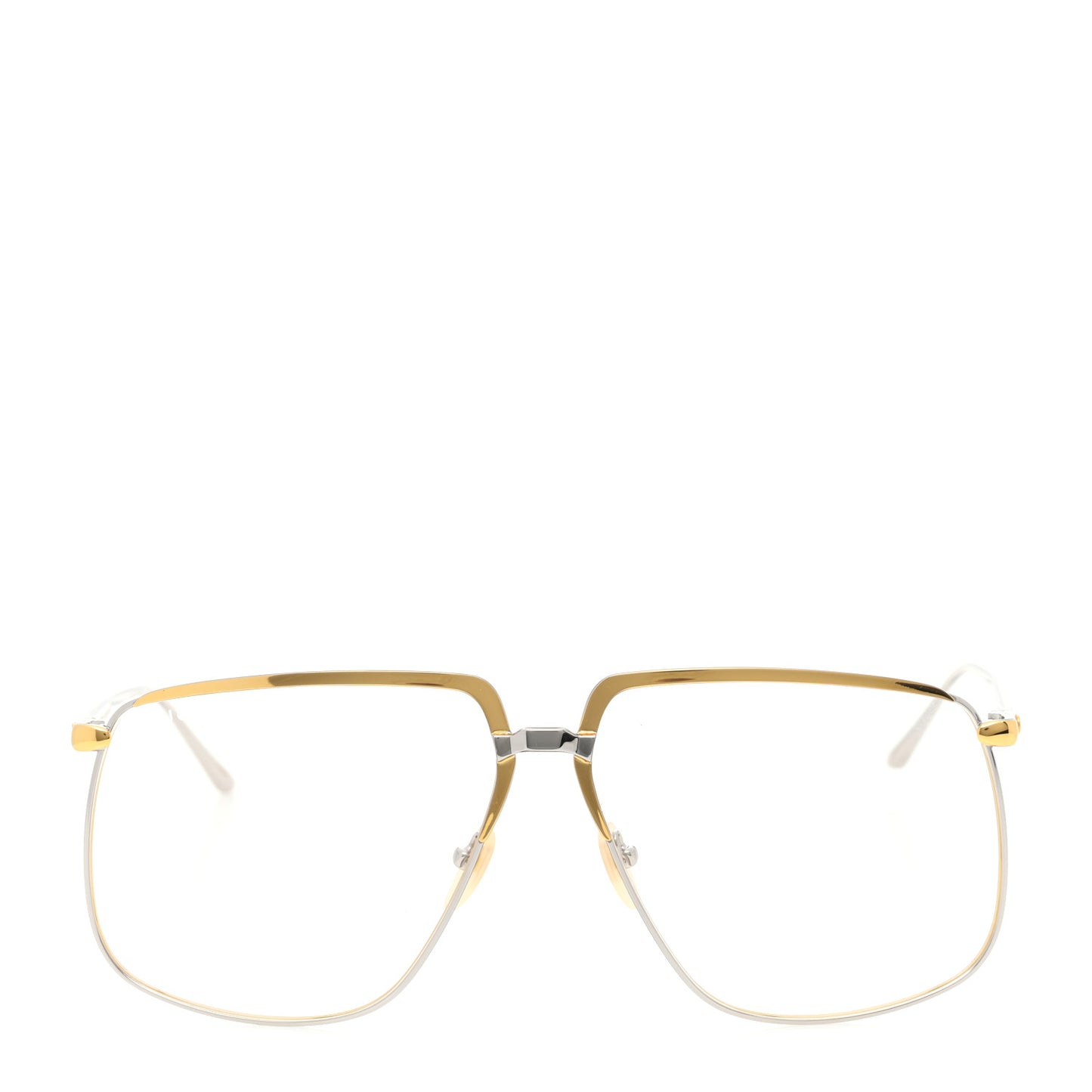 Metal Aviator Sunglasses GG0365S Silver Gold