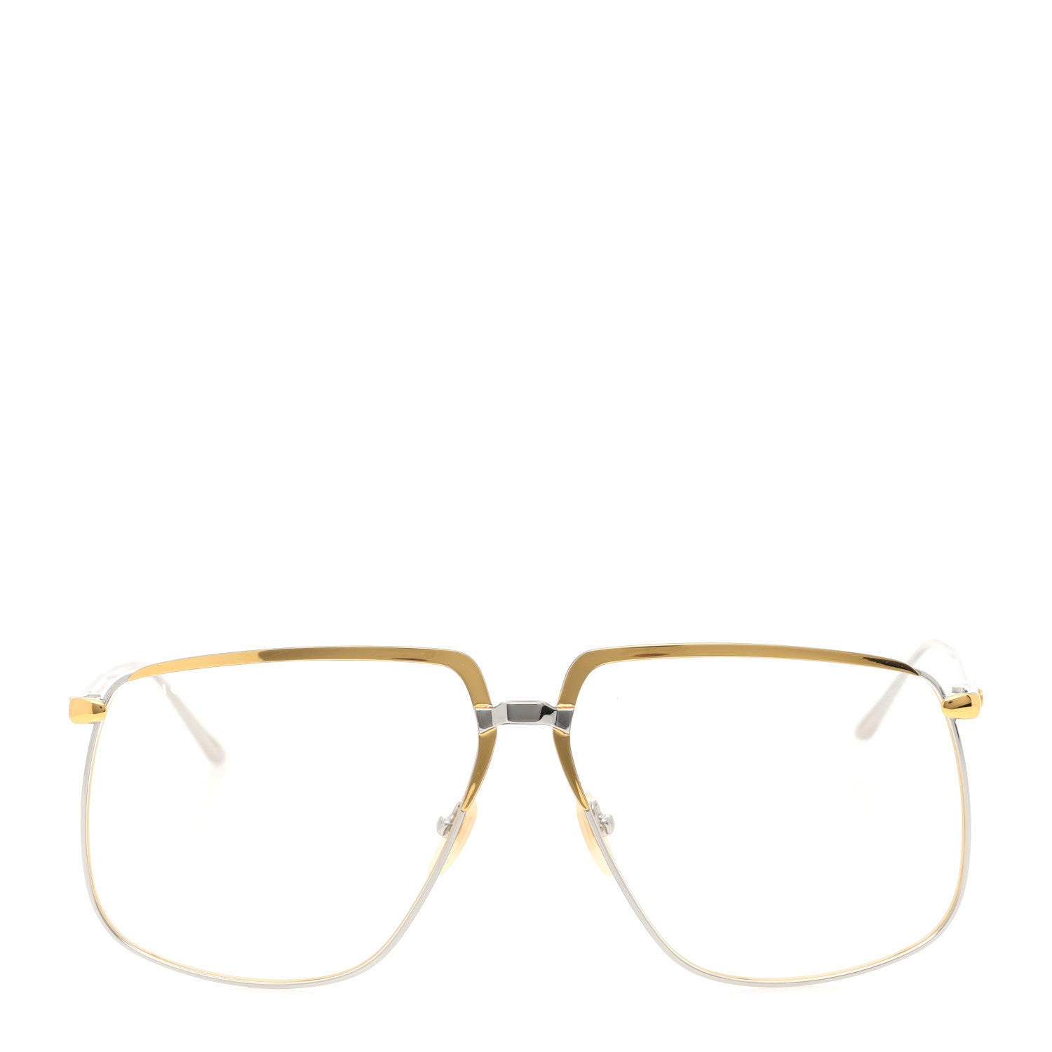 Gucci Metal Aviator Sunglasses GG0365S Silver Gold 2 of 8