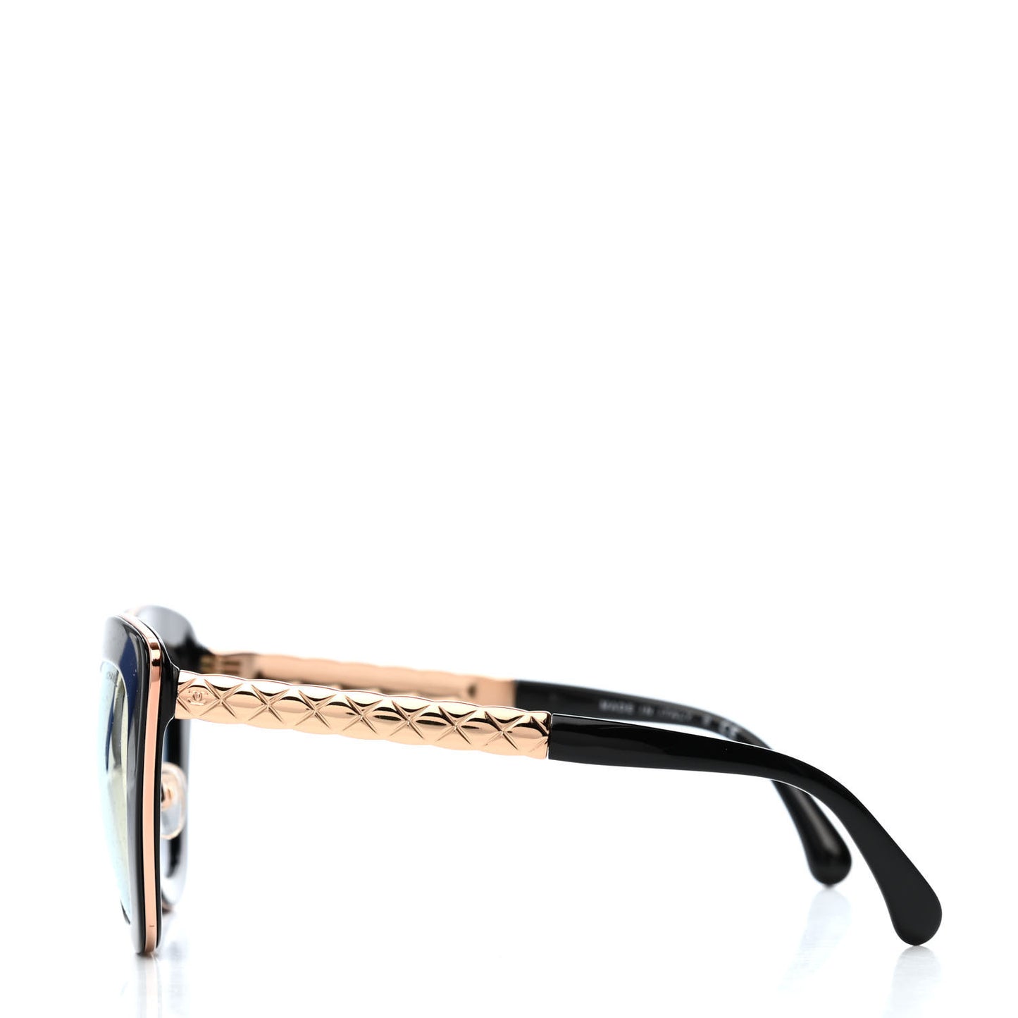 Cat Eye Quilted Sunglasses 5368 Black Pink