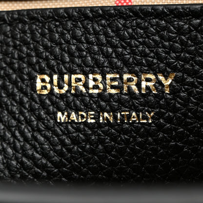 Burberry Grainy Calfskin Vintage Check Note Crossbody Bag Black 6 of 10