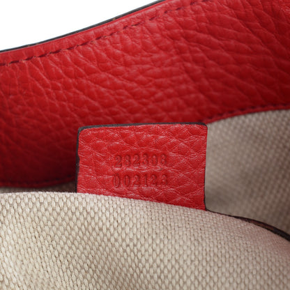 Gucci Pebbled Calfskin Large Soho Shoulder Bag Red 6 of 7