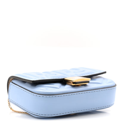 Fendi Nappa Matisse FF Embossed Nano Baguette Charm Placid Blue 4 of 7