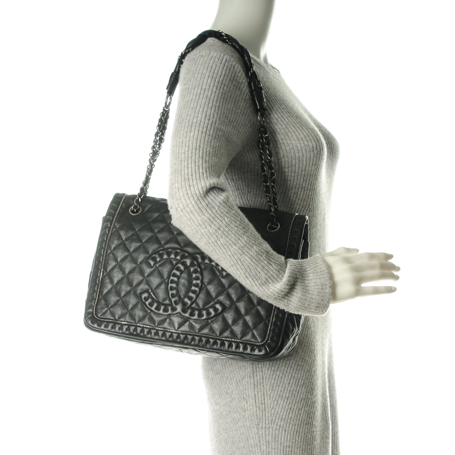 Chanel Calfskin Quilted Large Istanbul Flap Black 2 of 7