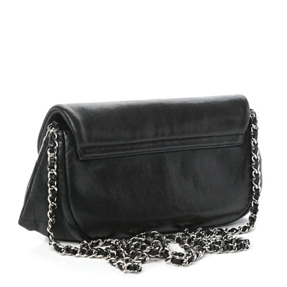 Chanel Lambskin Half Moon Wallet On Chain WOC Black 3 of 11